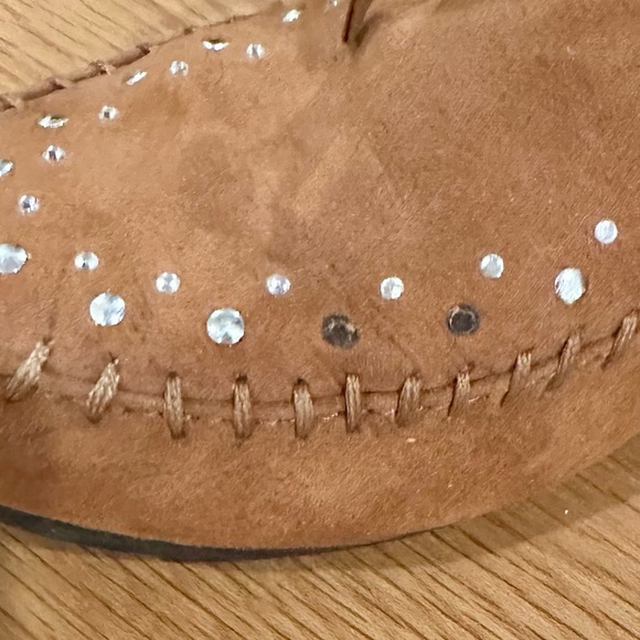 Justice Brown Fringe and Rhinestone Booties Size 3 - Picture 15 of 15